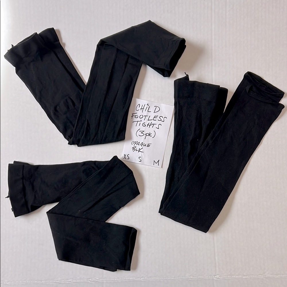 Kids’ Bloch Opaque Footless Dance Tights (3-Pack)